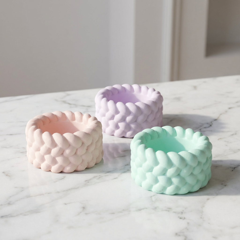 Braided T-Light Holders