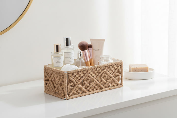 Beige Macrame Baskets