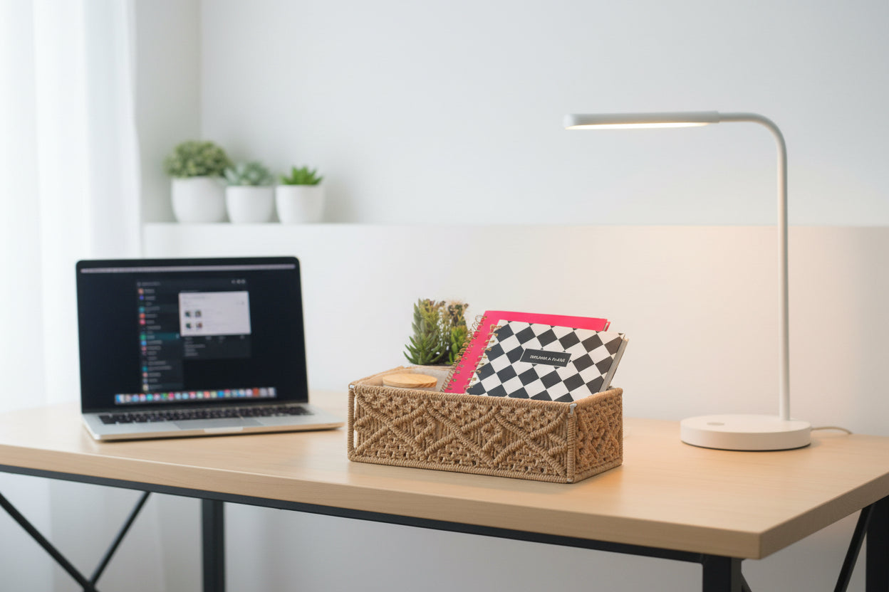 Beige Macrame Baskets