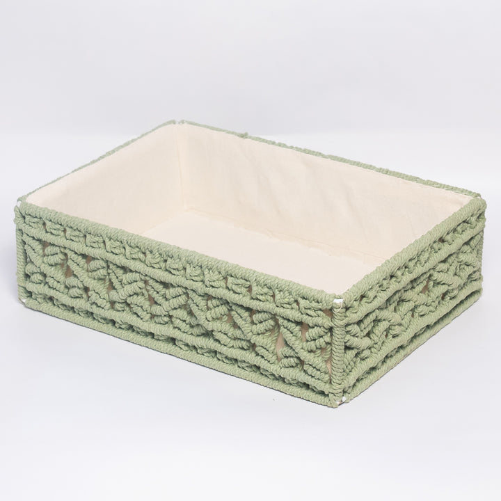 Olive Macrame Baskets