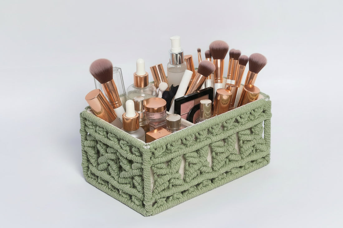 Olive Macrame Baskets