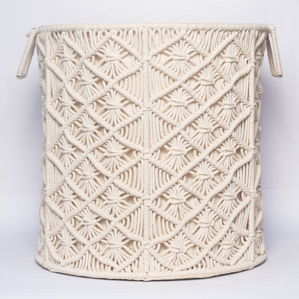Off- White Round Macrame Baskets
