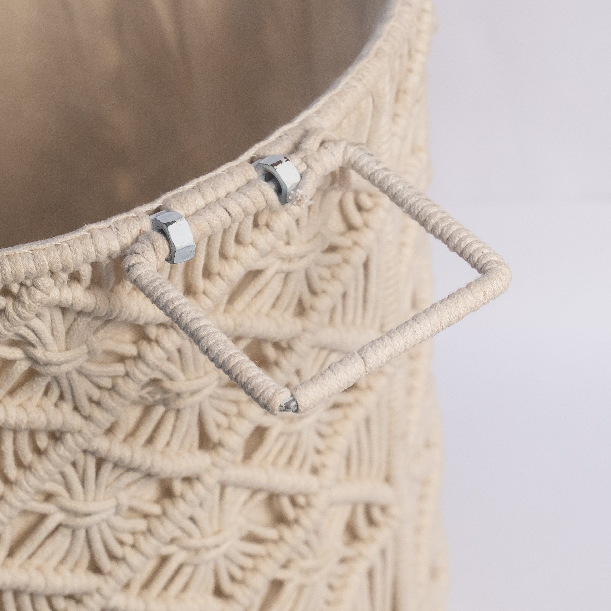 Off- White Round Macrame Baskets