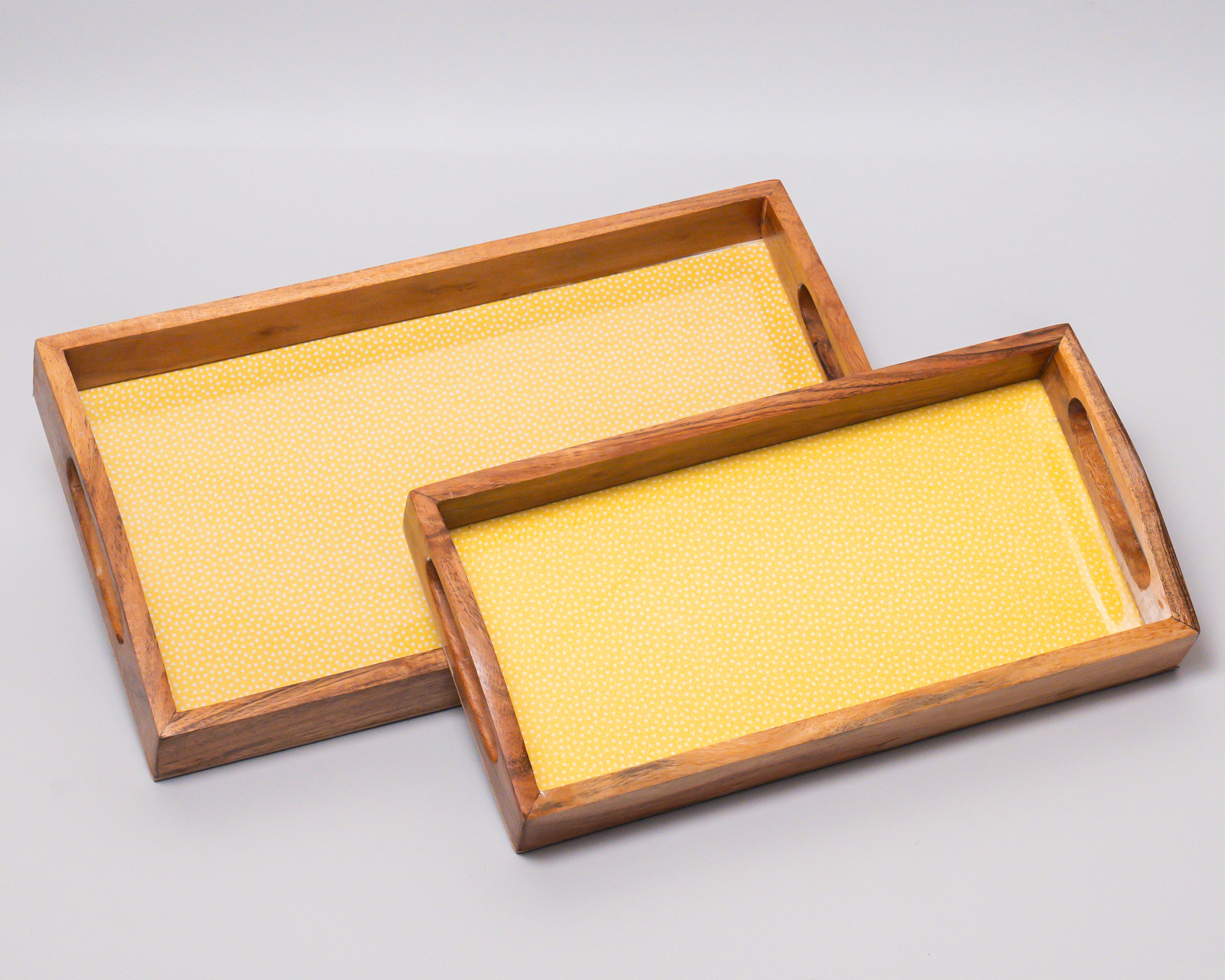 Serving Tray (Yellow-White Polka)