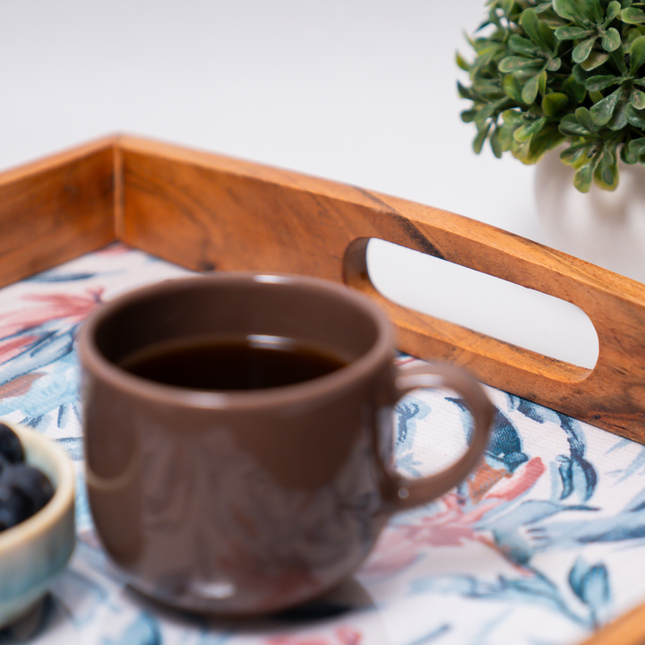 Serving Tray (Blue-Pink Floral)