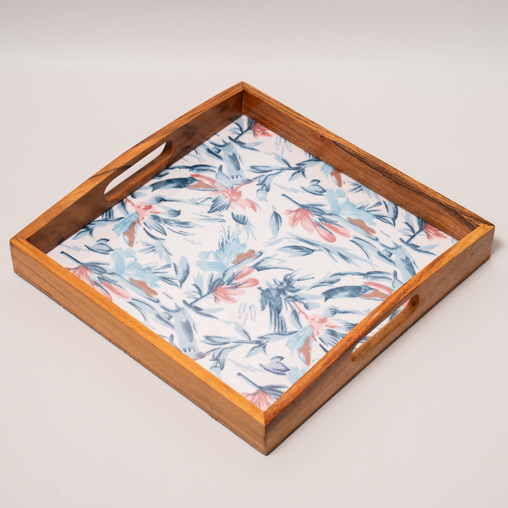 Serving Tray (Blue-Pink Floral)