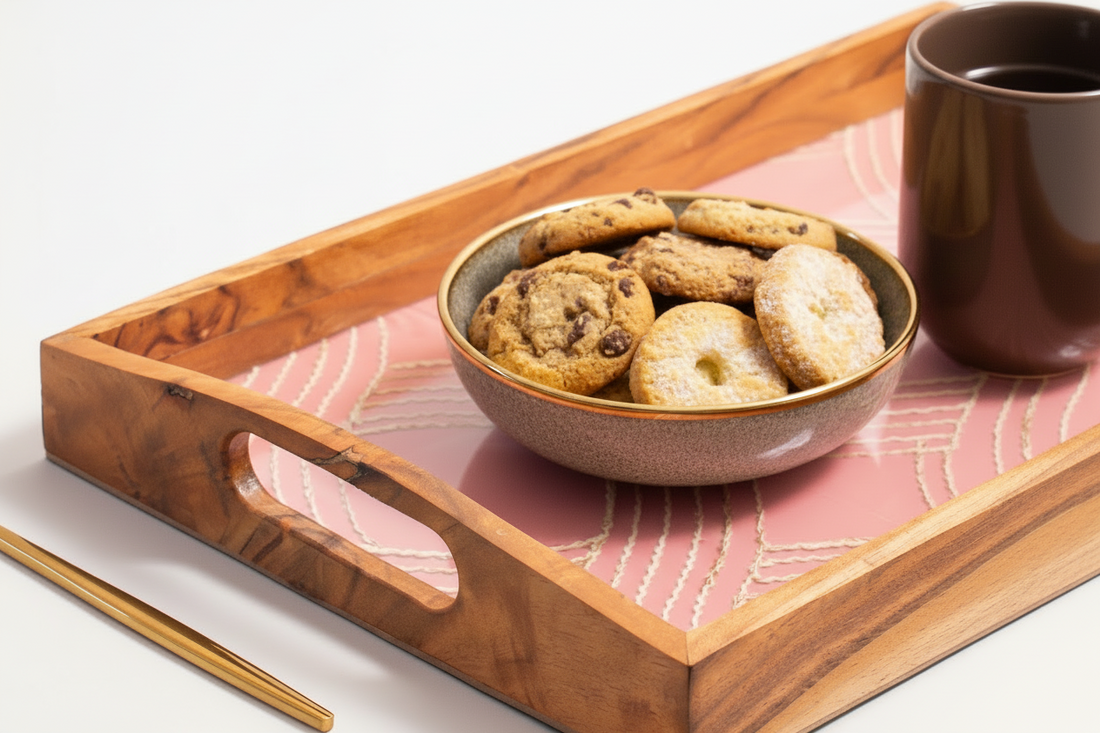 Serving Tray (Pink Wave)