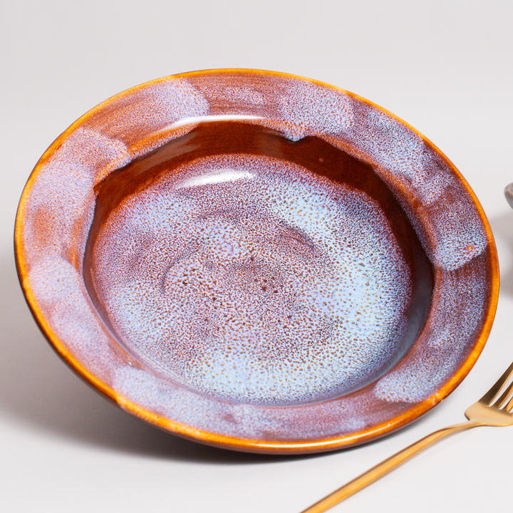 Pasta Bowl (Rust with lavender hues)